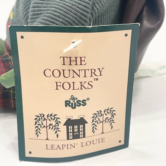 Russ Country Folks Frog Shelf Sitter 5.5” Skiing Hiking Winter Christmas - Picture 7 of 7